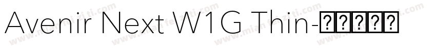 Avenir Next W1G Thin字体转换